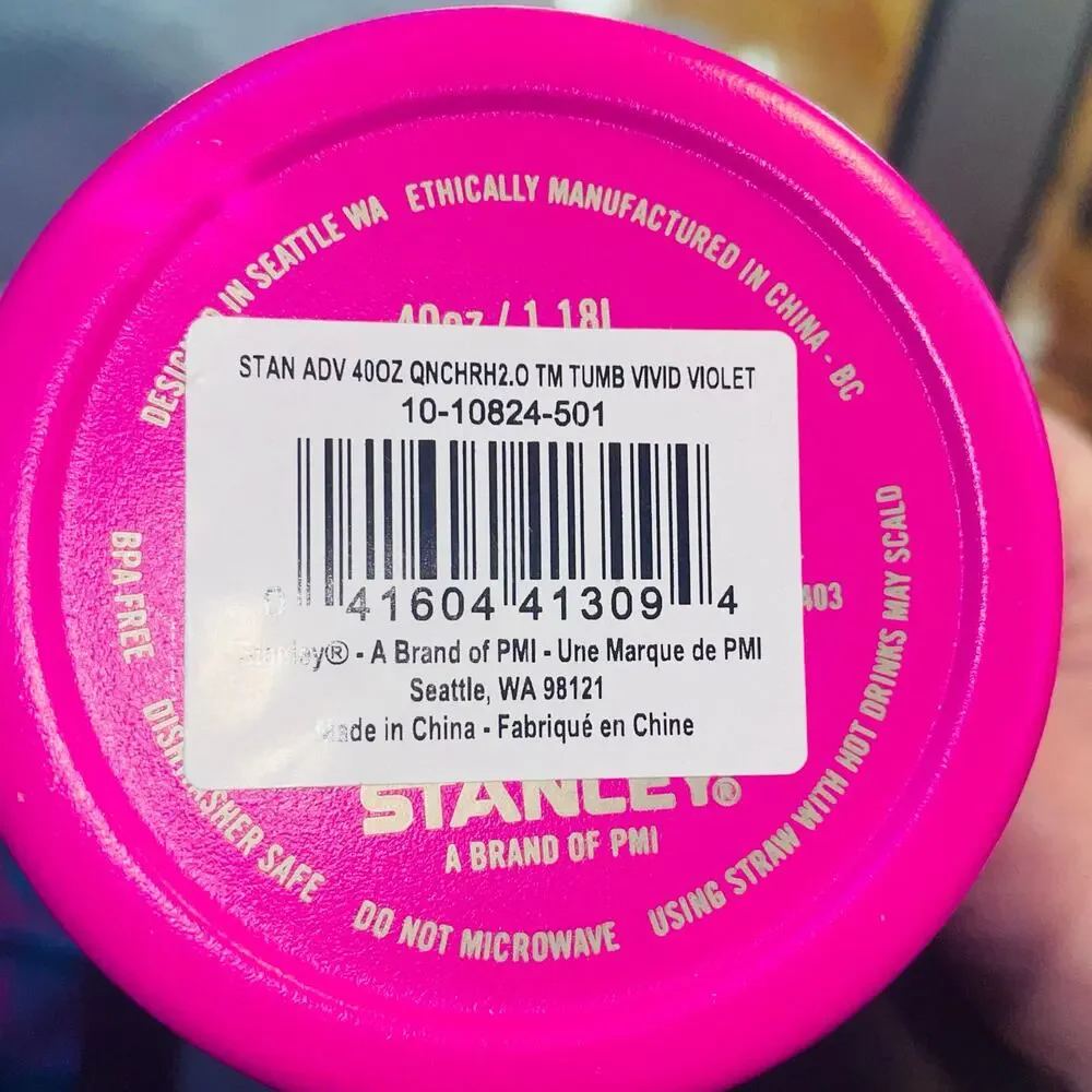 Stanley Quencher H2.0 FlowState 40oz Vivid Violet Heat Wave Tumbler BPA-free NEW